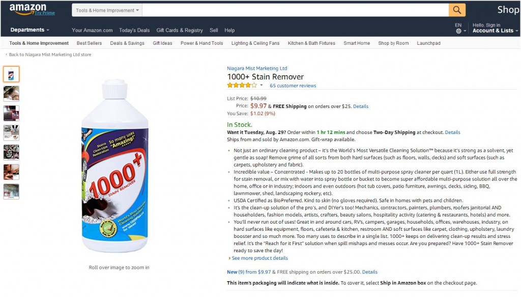 Picture - 1000+ Stain Remover at Amazon